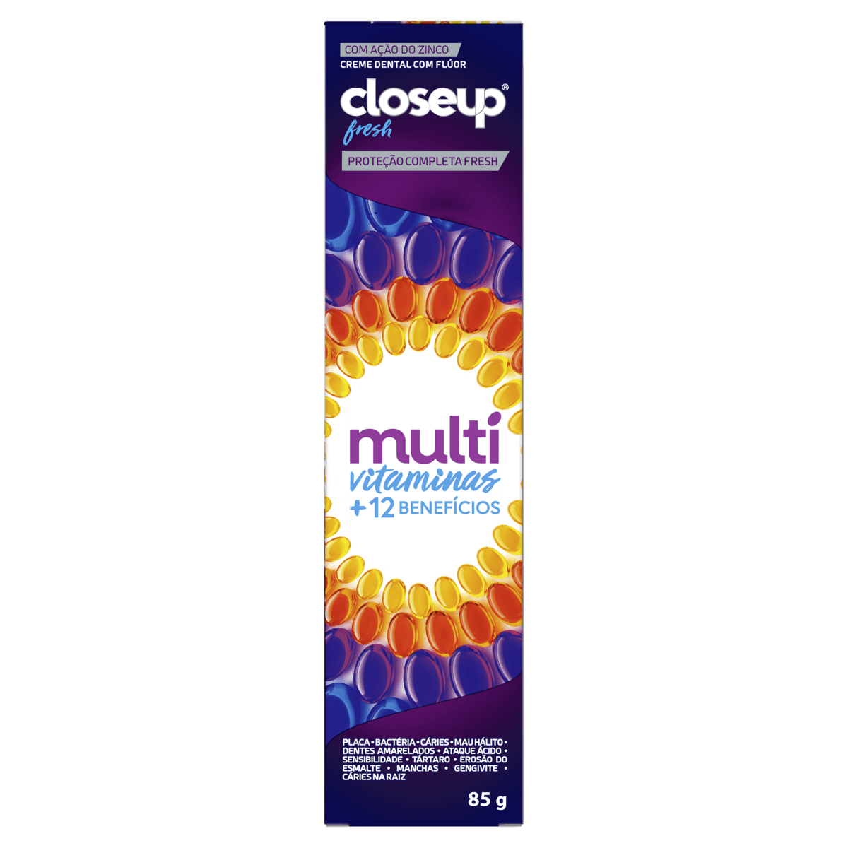 Creme Dental Close Up Fresh Multivitaminas + 12 Benefícios 85g